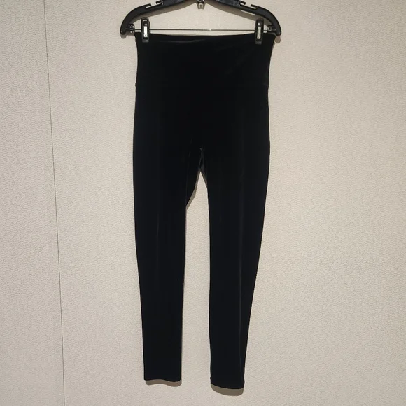 SPANX Velvet Leggings Black Womens Large - Picture 1 of 5